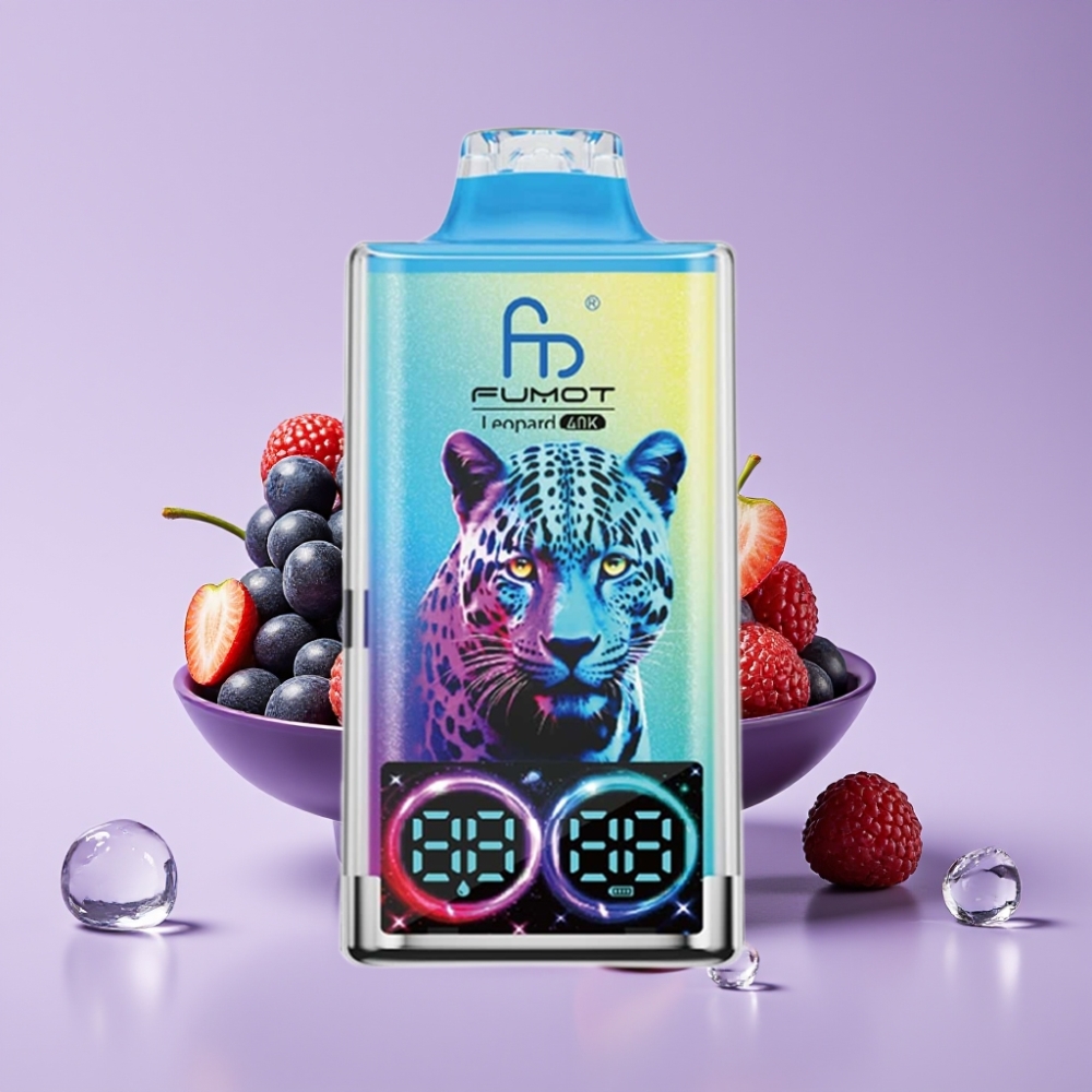 Fumot Leopard 40K Puffs Disposable Vape Černý Dračí Led s 5% Nikotinu a 700mAh
