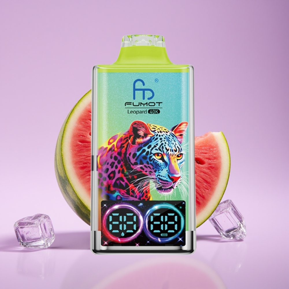 Fumot Leopard 40K Puffs Jednorázová E-Cigareta Melounový Led s Dual Mesh a 700mAh