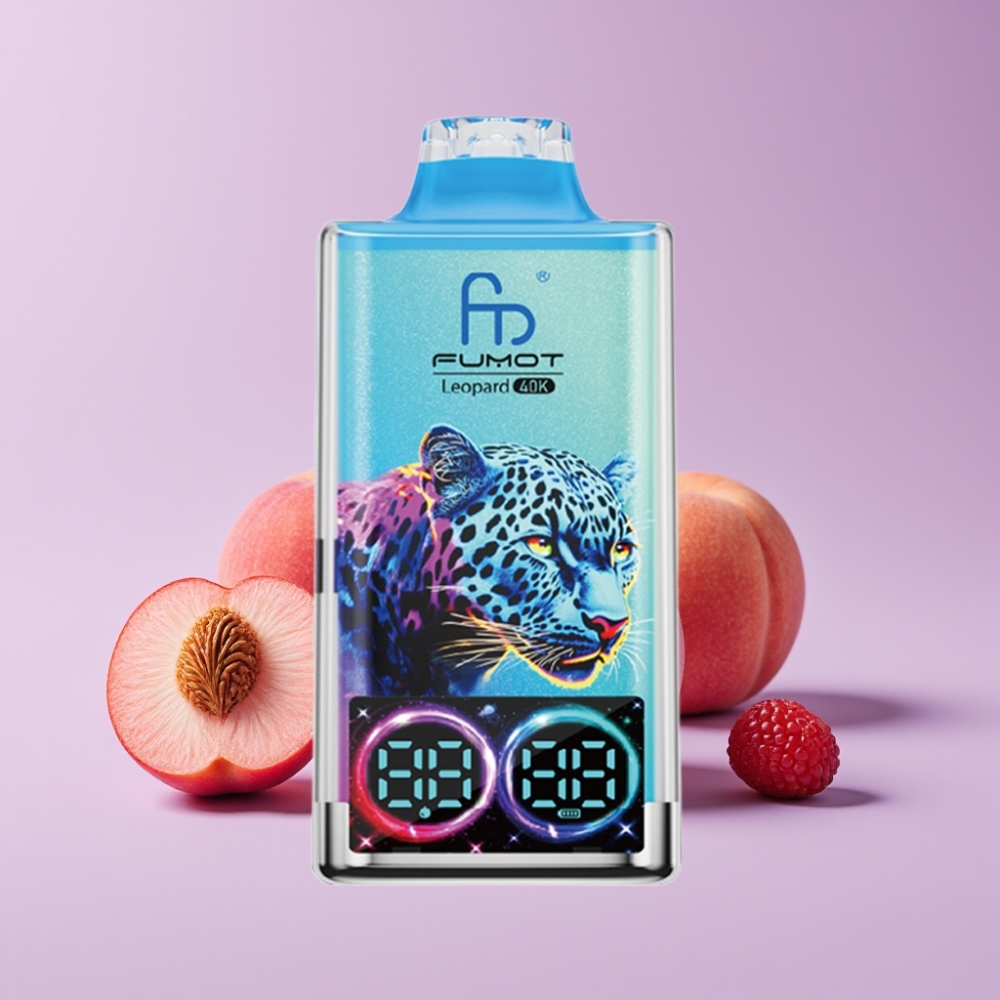 Fumot Leopard 40K Puffs Jednorázová Vape Broskev & Bobule s 700mAh Baterií