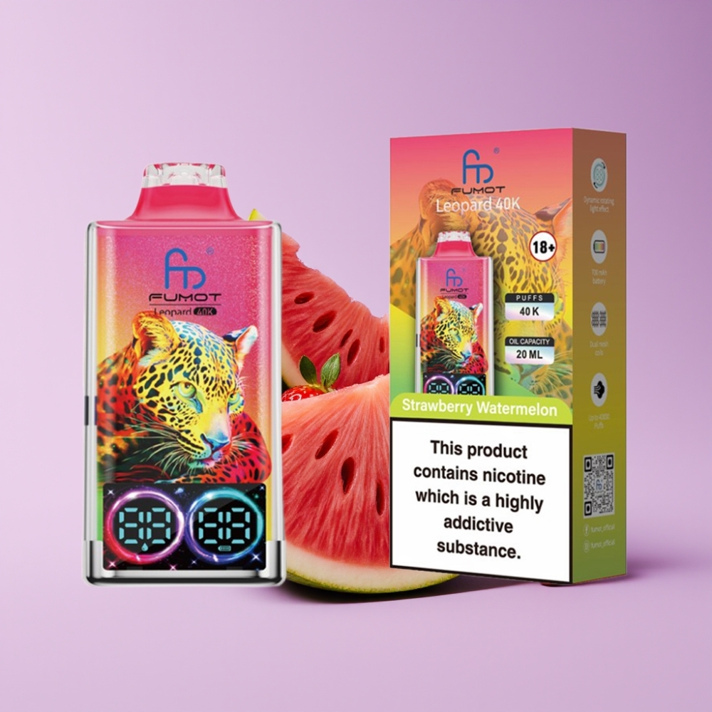 Fumot Leopard 40K Puffs Jednorázová Vape Jahoda Meloun s 700mAh Baterií