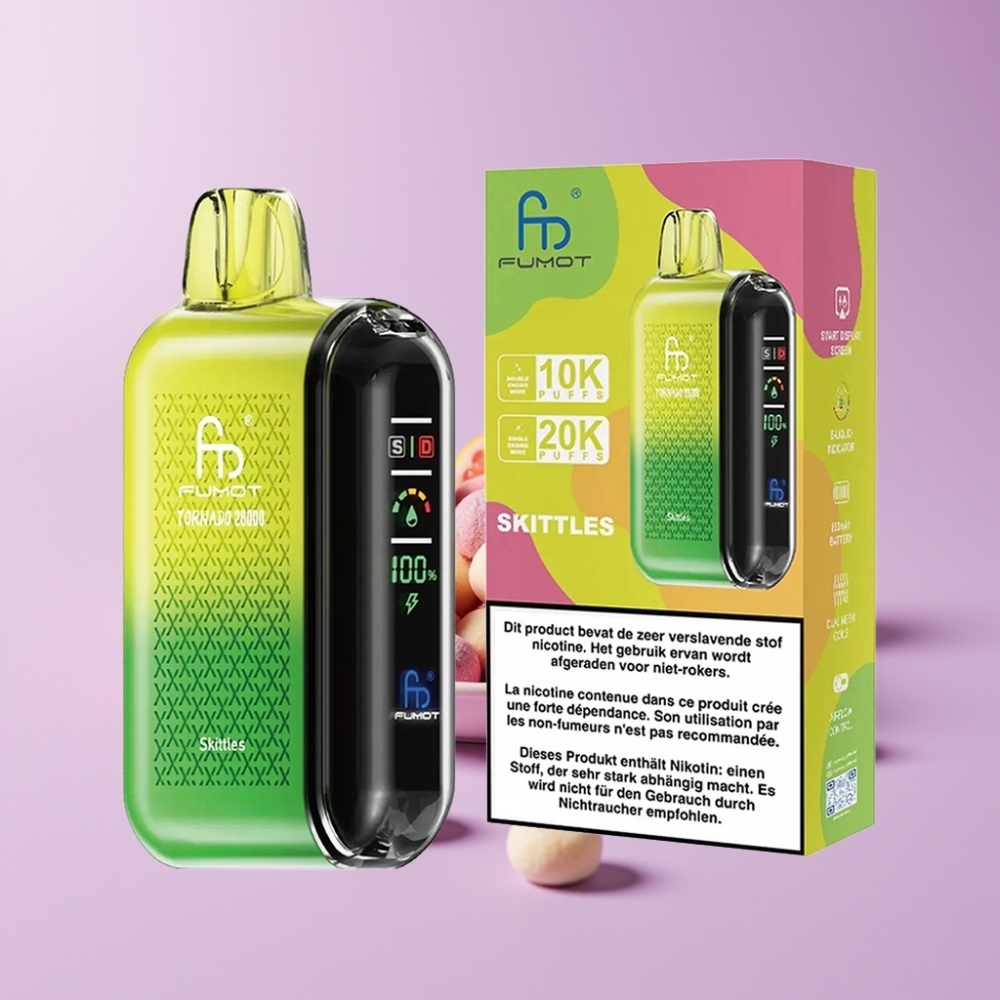 Fumot Tornado 20000 Puffs Disposable Vape Duha s 20ml E-kapalinou