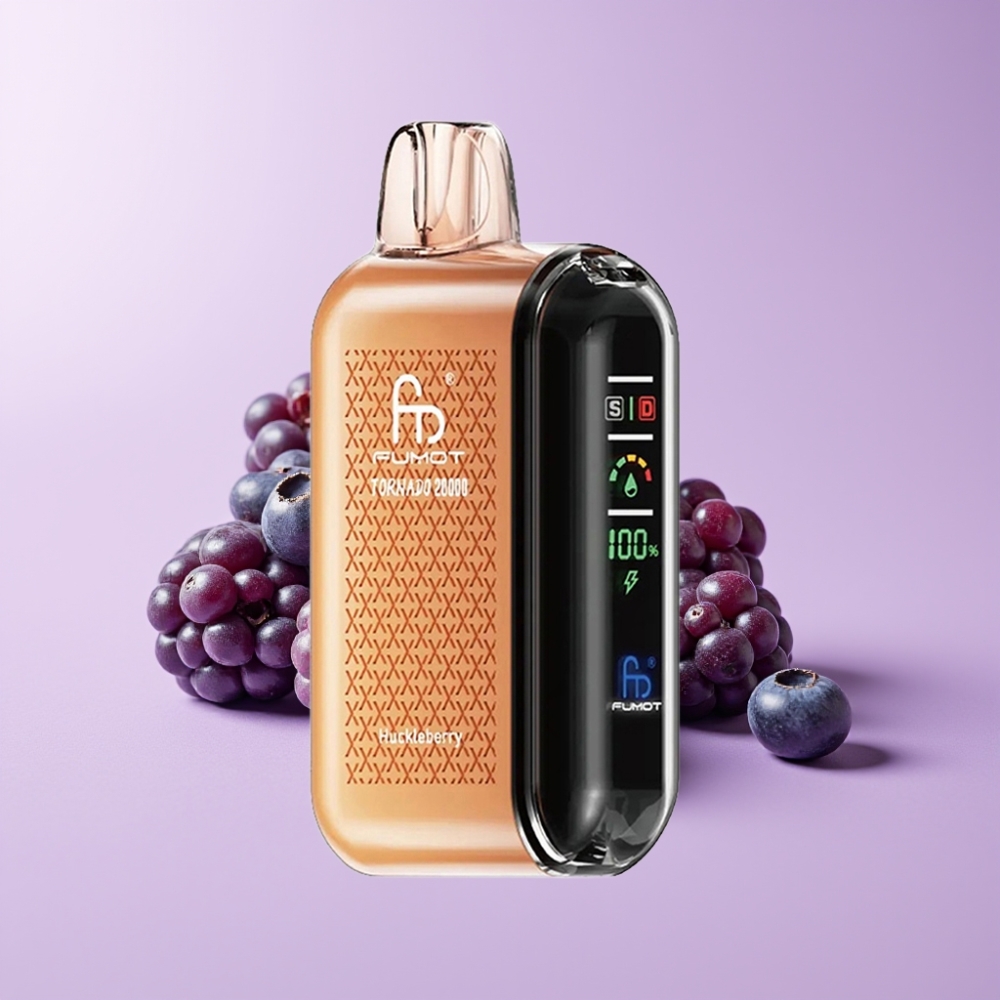 Fumot Tornado 20000 Puffs Disposable Vape Ostružina s Dual Mesh Coil a Smart Display