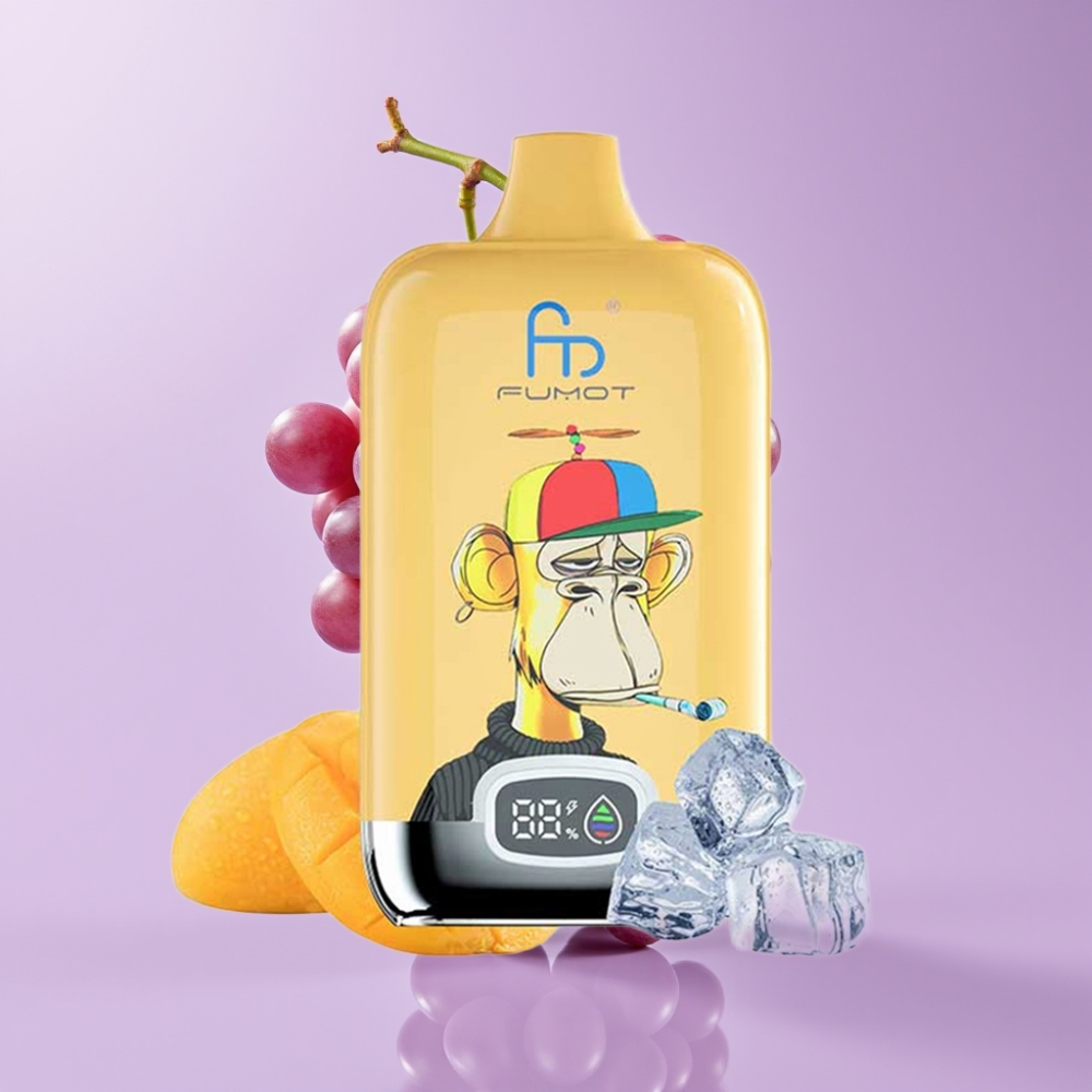 Fumot Tornado Digital Box 12000 Puffs Disposable Vape Ledová Hroznová s 20ml E-Liquid