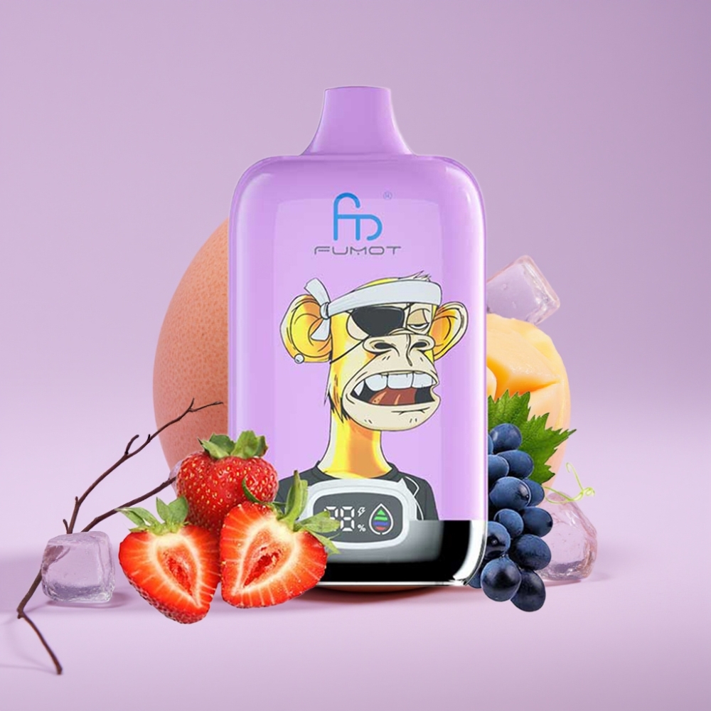 Fumot Tornado Digital Box 12000 Puffs Disposable Vape Mango na Ledu