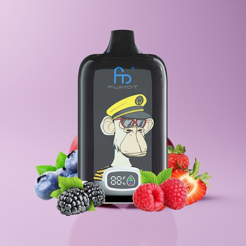Fumot Tornado Digital Box 12000 Puffs Disposable Vape Třešeň s 20ml E-Liquid