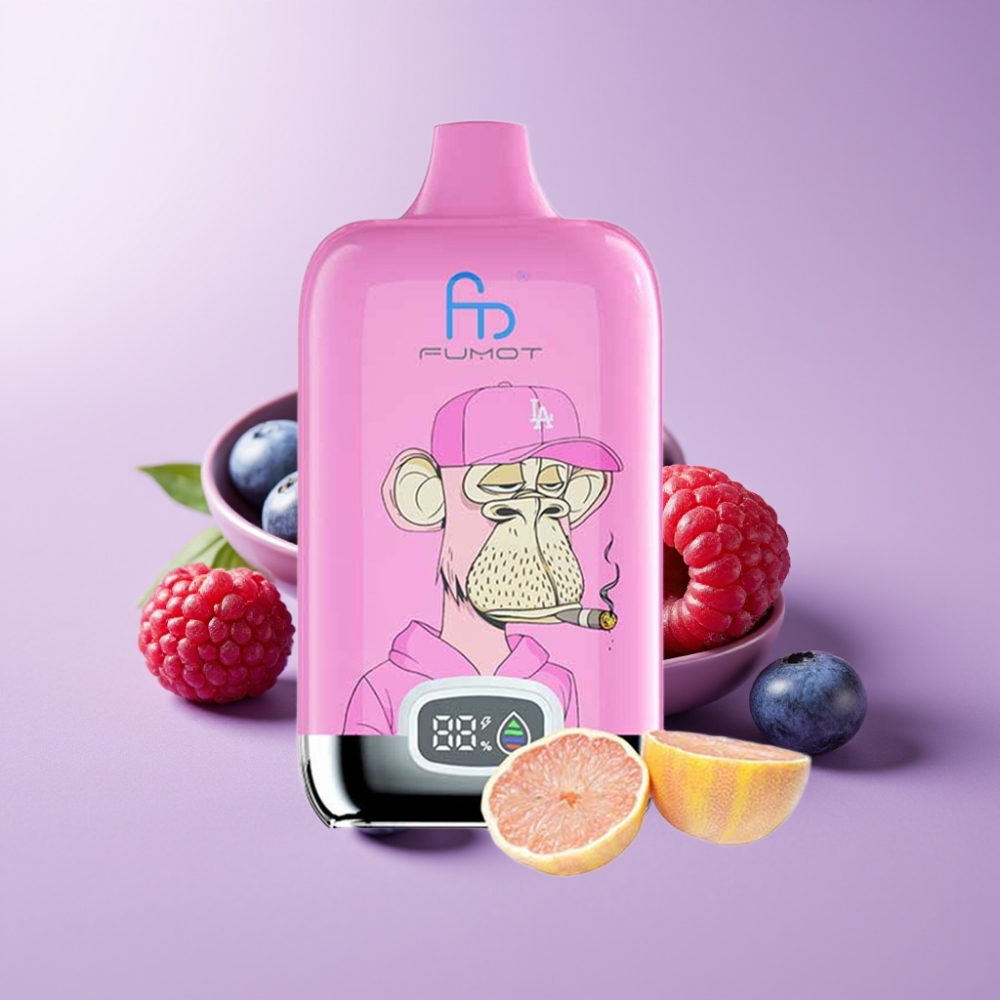 Fumot Tornado Digital Box 12000 Puffs Jednorázová Vape Borůvka Malina 67g
