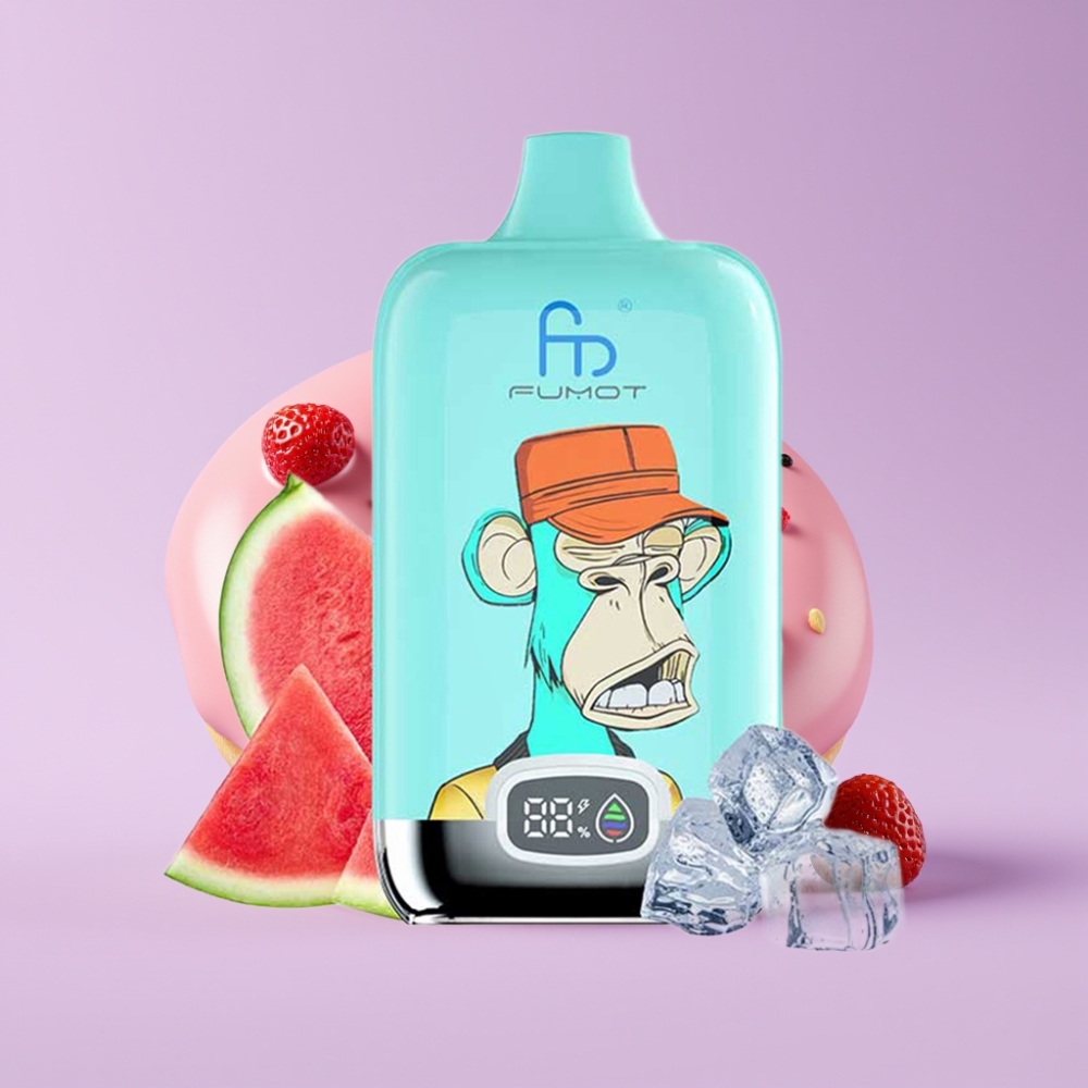 Fumot Tornado Digital Box 12000 Puffs Jednorázová Vape Jahodová Kobliha 20ml