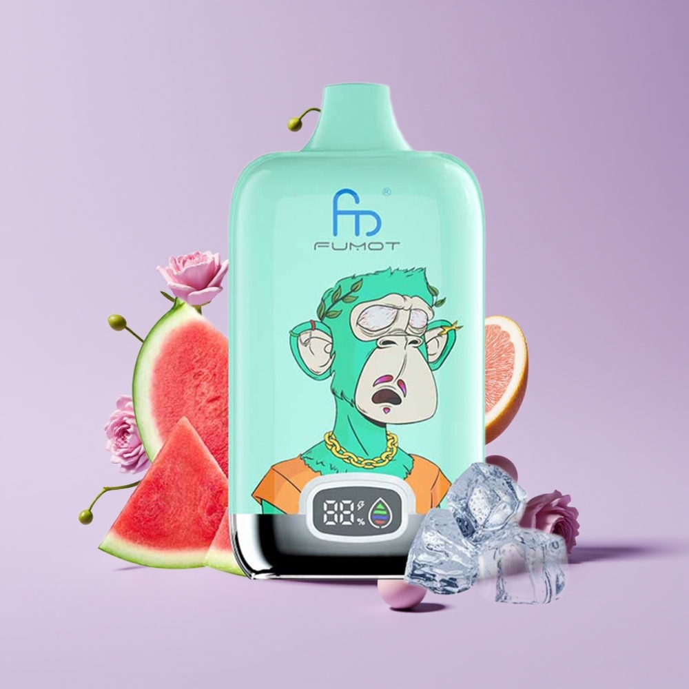 Fumot Tornado Digital Box 12000 Puffs Jednorázová Vape Mátově Chladivá 20ml