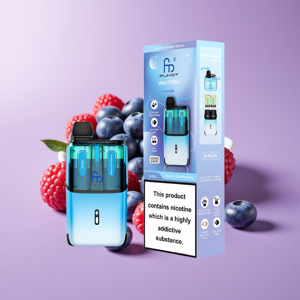 Fumot Ultra T32000 Disposable Vape Dr Blue - Borůvka Kyselá Malina s 800mAh baterií
