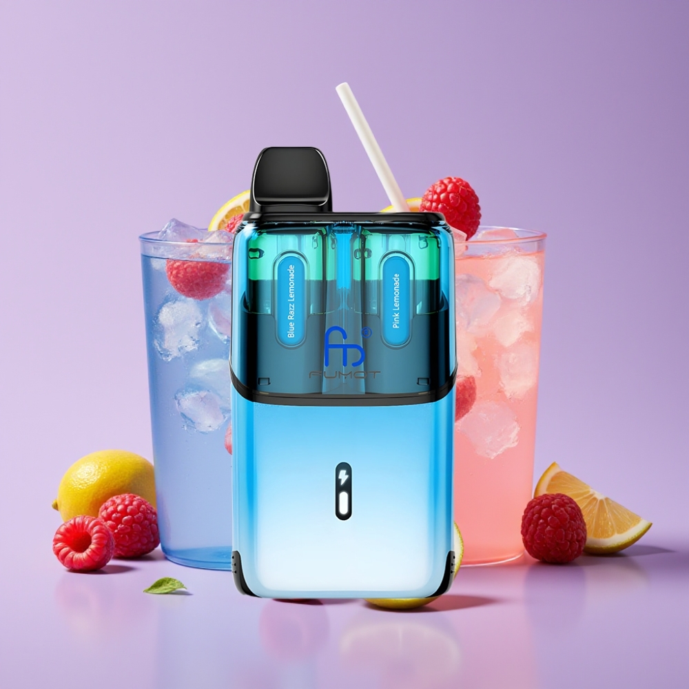 Fumot Ultra T32000 Disposable Vape Modrá Malina Limonáda - Růžová Limonáda s 800mAh baterií