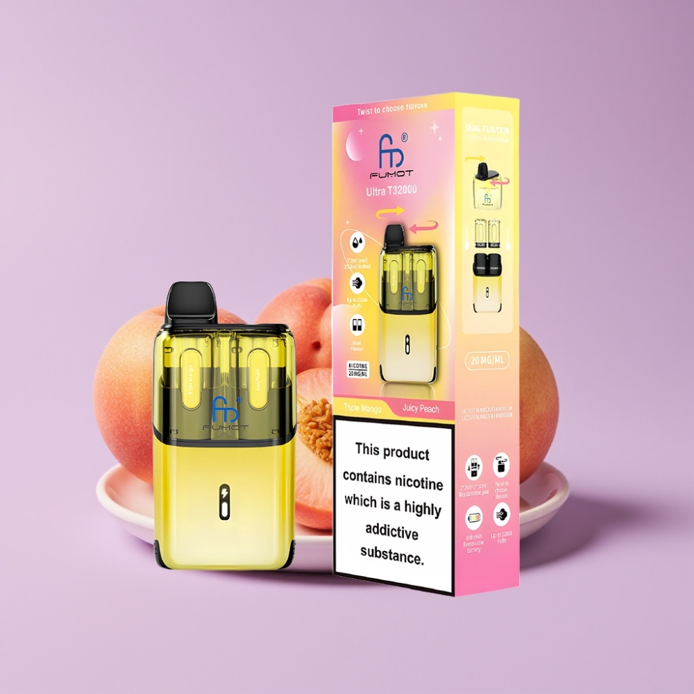 Fumot Ultra T32000 Disposable Vape Trojité Mango - Šťavnatá Broskev s 24ml náplní