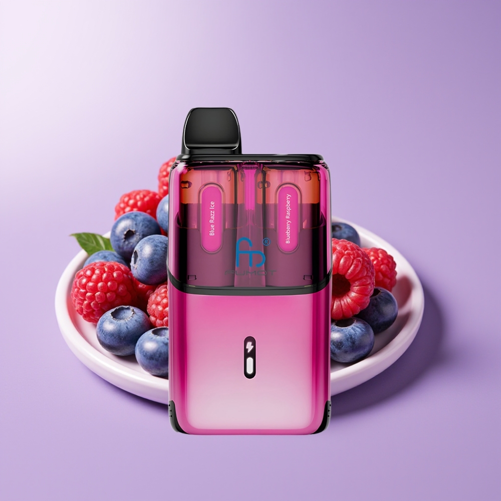 Fumot Ultra T32000 Jednorázová Vape Modrá Malina Led - Borůvka Malina s 32000 tahy a 800mAh baterií