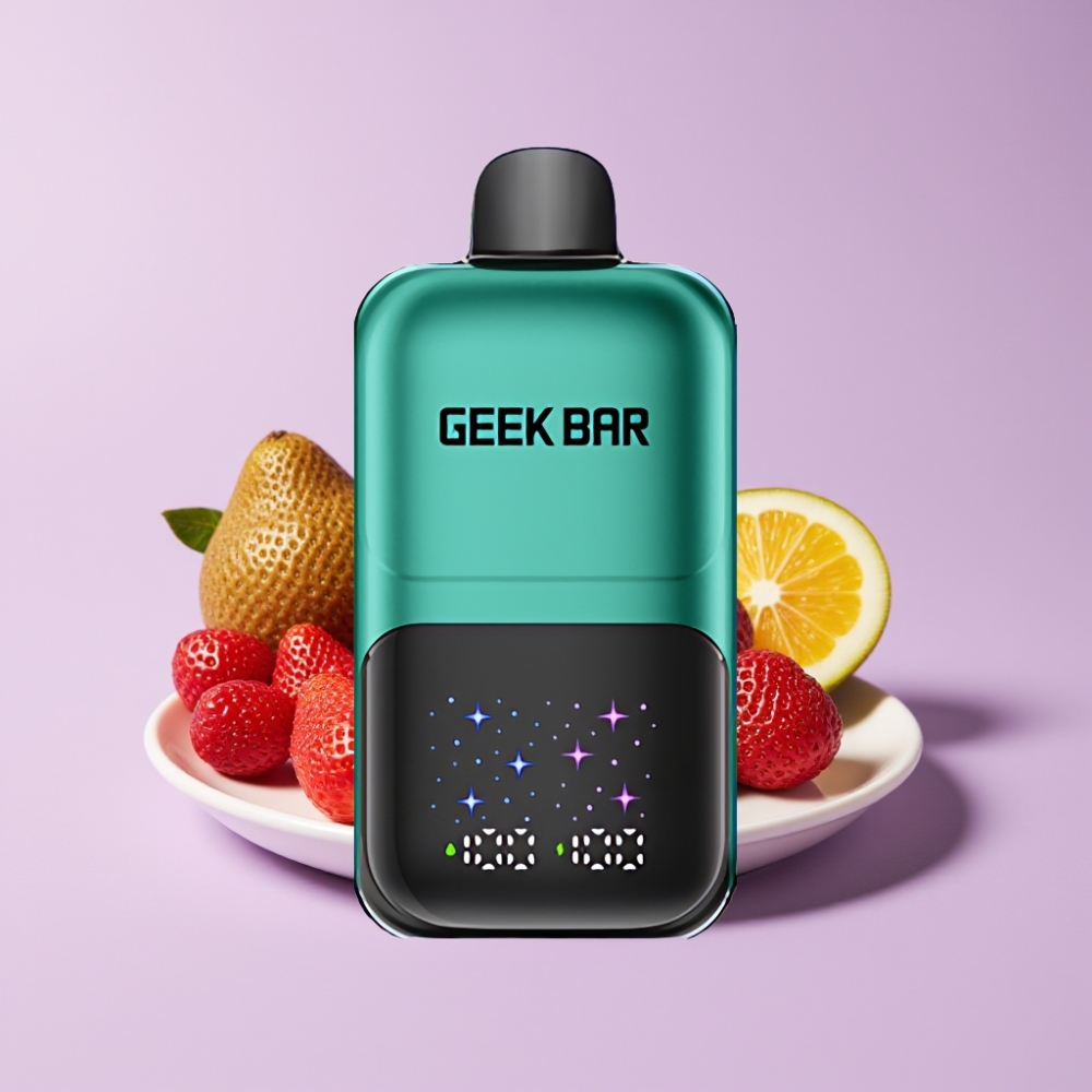 GEEK BAR 2GO 20ml 50000 Puffs Dvě Řady Jednorázová Vape Tužka Jahoda & Kiwi