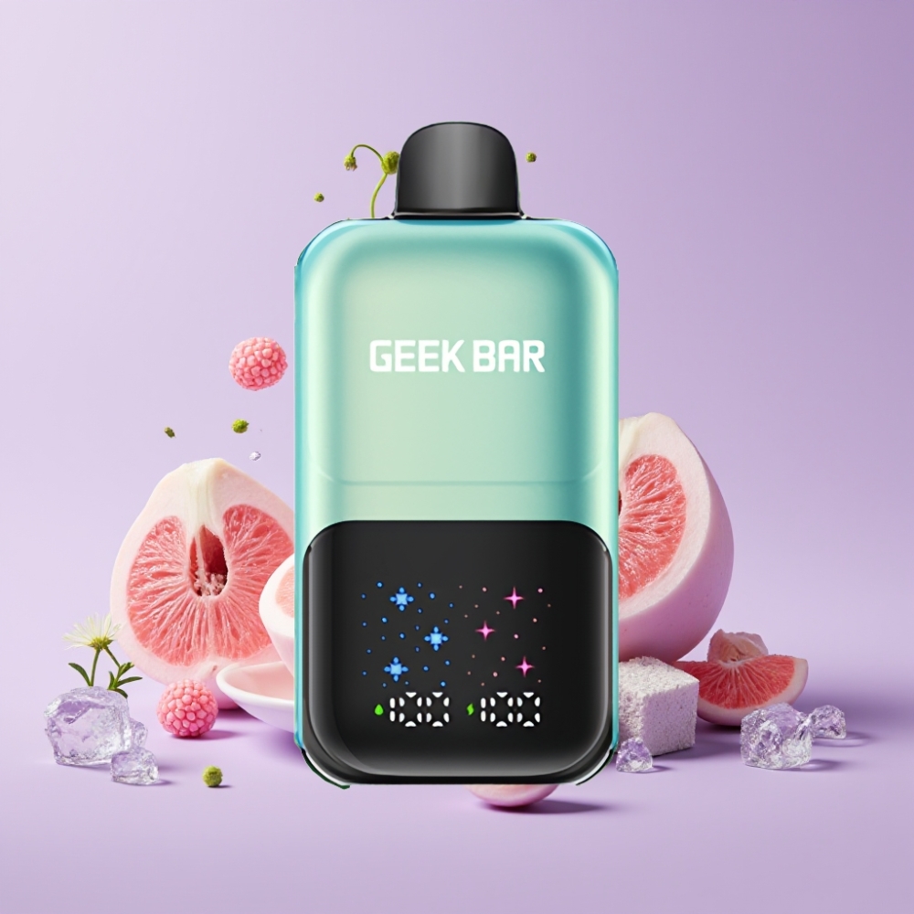 GEEK BAR 2GO 20ml 50000 Tahů Dvě Řady Disposable Vape Pen Mátový Led s Interaktivní Obrazovkou a Dvojitými Nádobami