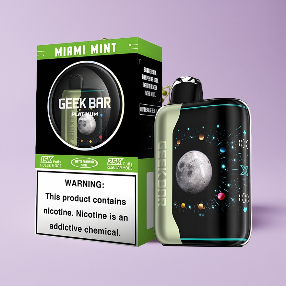 GEEK BAR Platinum Edition 25000 Disposable Vape Mátová Máta s rychlým nabíjením a duálním mesh coil