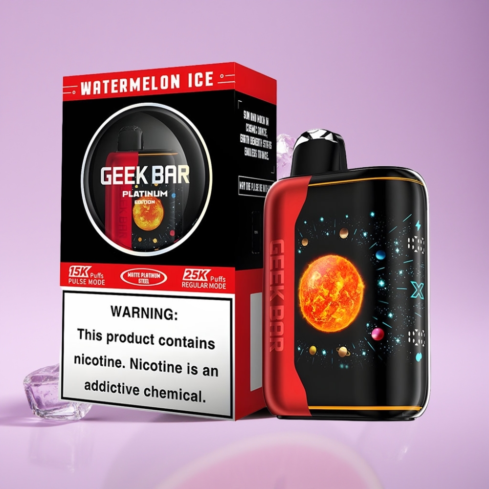 GEEK BAR Platinum Edition 25000 Disposable Vape Vodní Meloun Led s 20mL E-Liquid