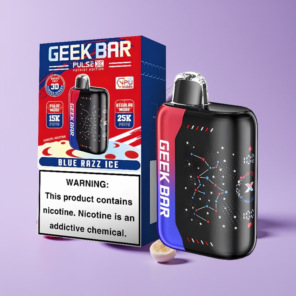 GEEK BAR Pulse X 25000 Puffs Disposable Vape Patriot Editon s 18mL náplní a USB Type-C
