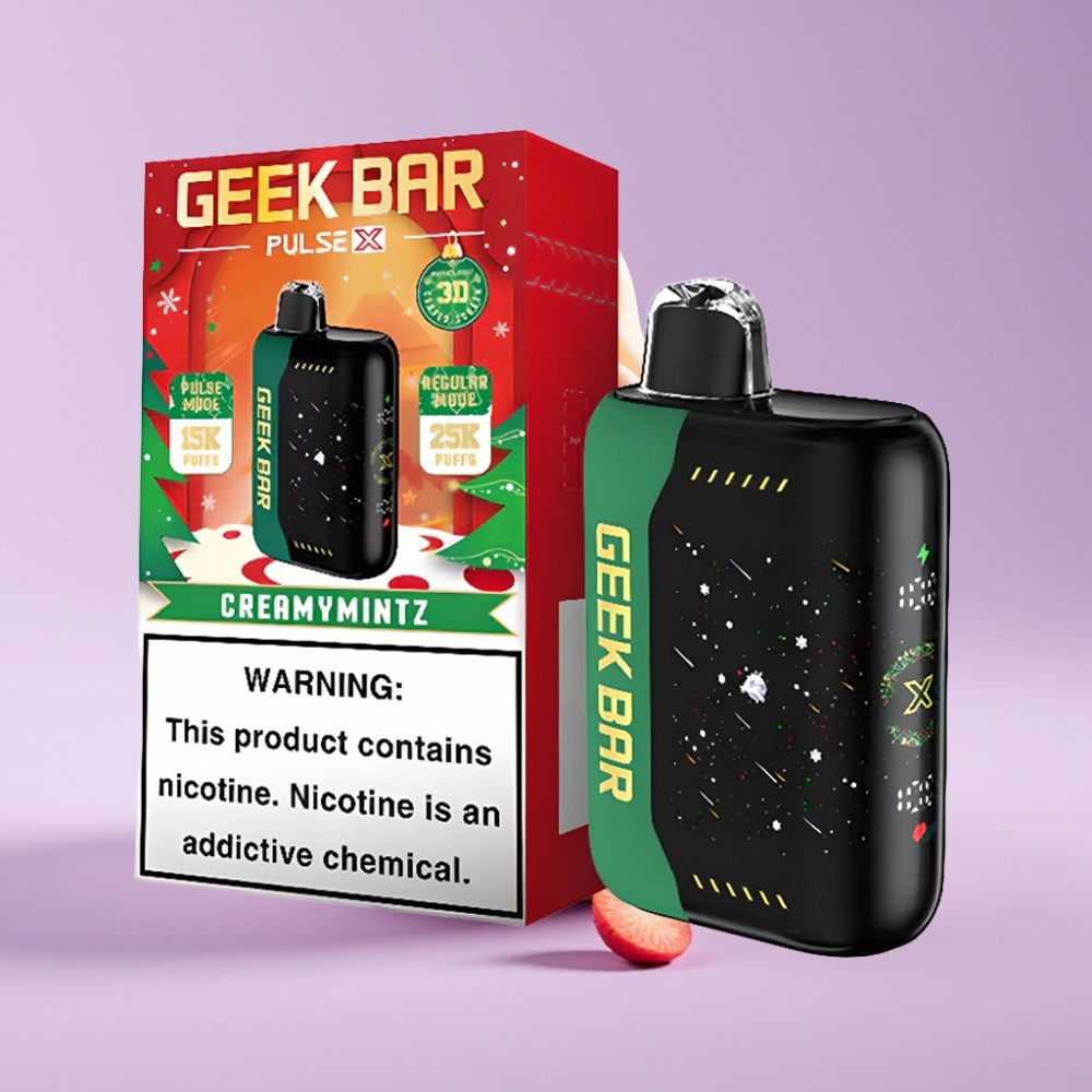 GEEK BAR Pulse X 25000 Puffs Vánoční Edice s 18mL E-Liquid a Duální Mesh Cívkou