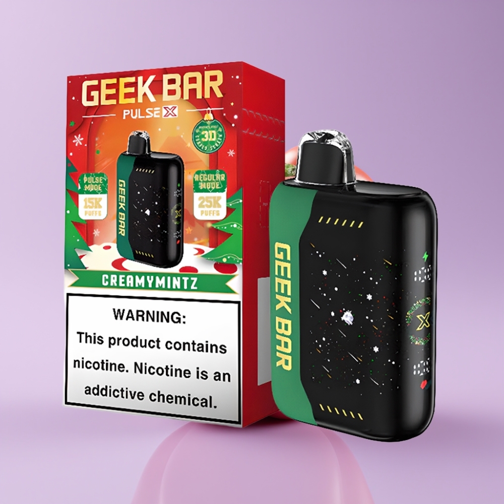 GEEK BAR Pulse X 25000 Puffs Vánoční Edice s 18mL E-Liquid a Duální Mesh Cívkou