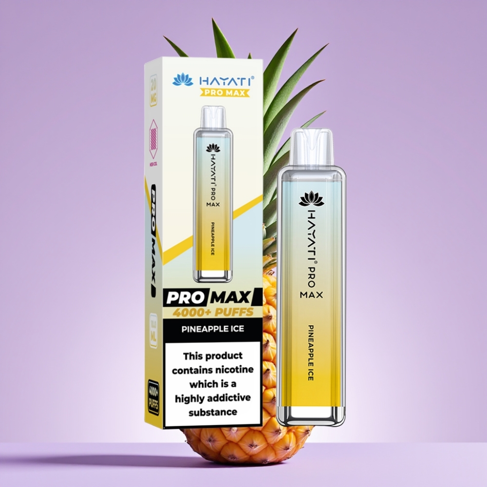 Hayati Pro Max 4000 Puffs Disposable Vape Ananasový Led s 1400mAh baterií