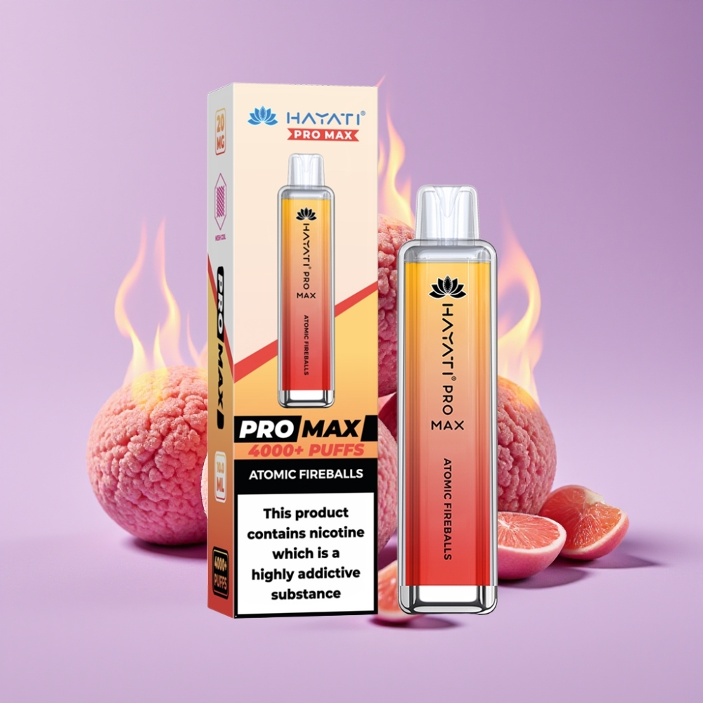 Hayati Pro Max 4000 Puffs Disposable Vape Atomické Ohnivé Koule s baterií 1400mAh