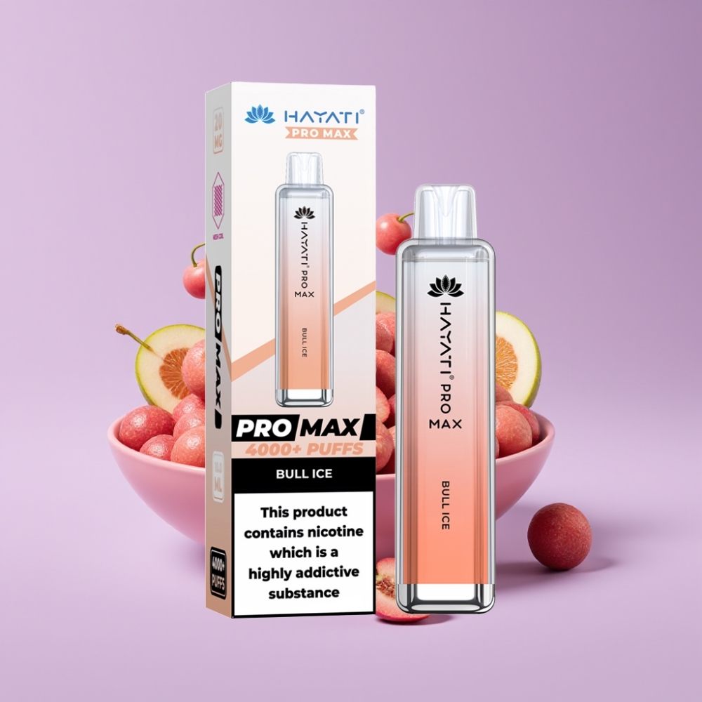 Hayati Pro Max 4000 Puffs Disposable Vape Býk Ledový s 5% nikotinu a 1400mAh baterií
