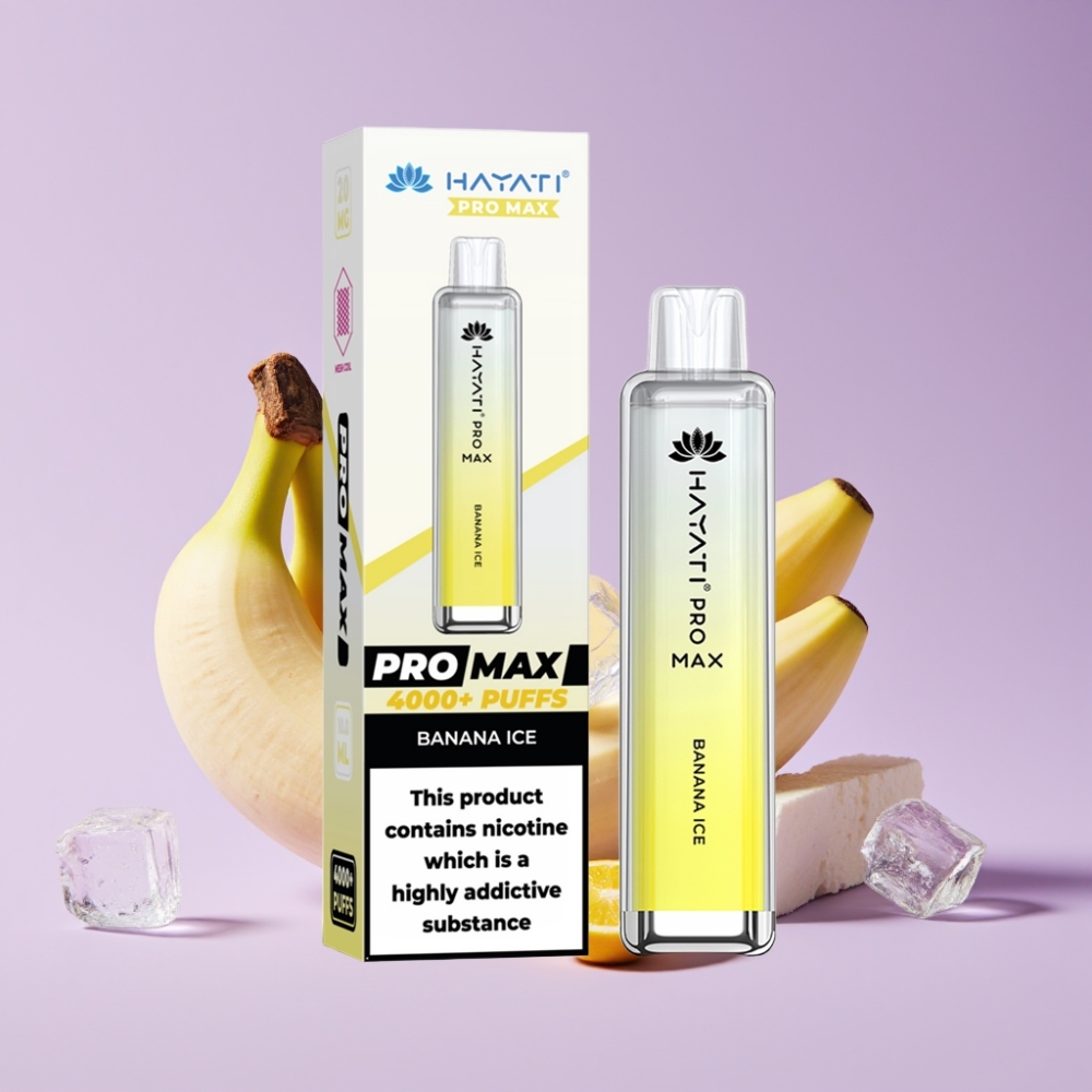 Hayati Pro Max 4000 Puffs Disposable Vape Banánová Mraž