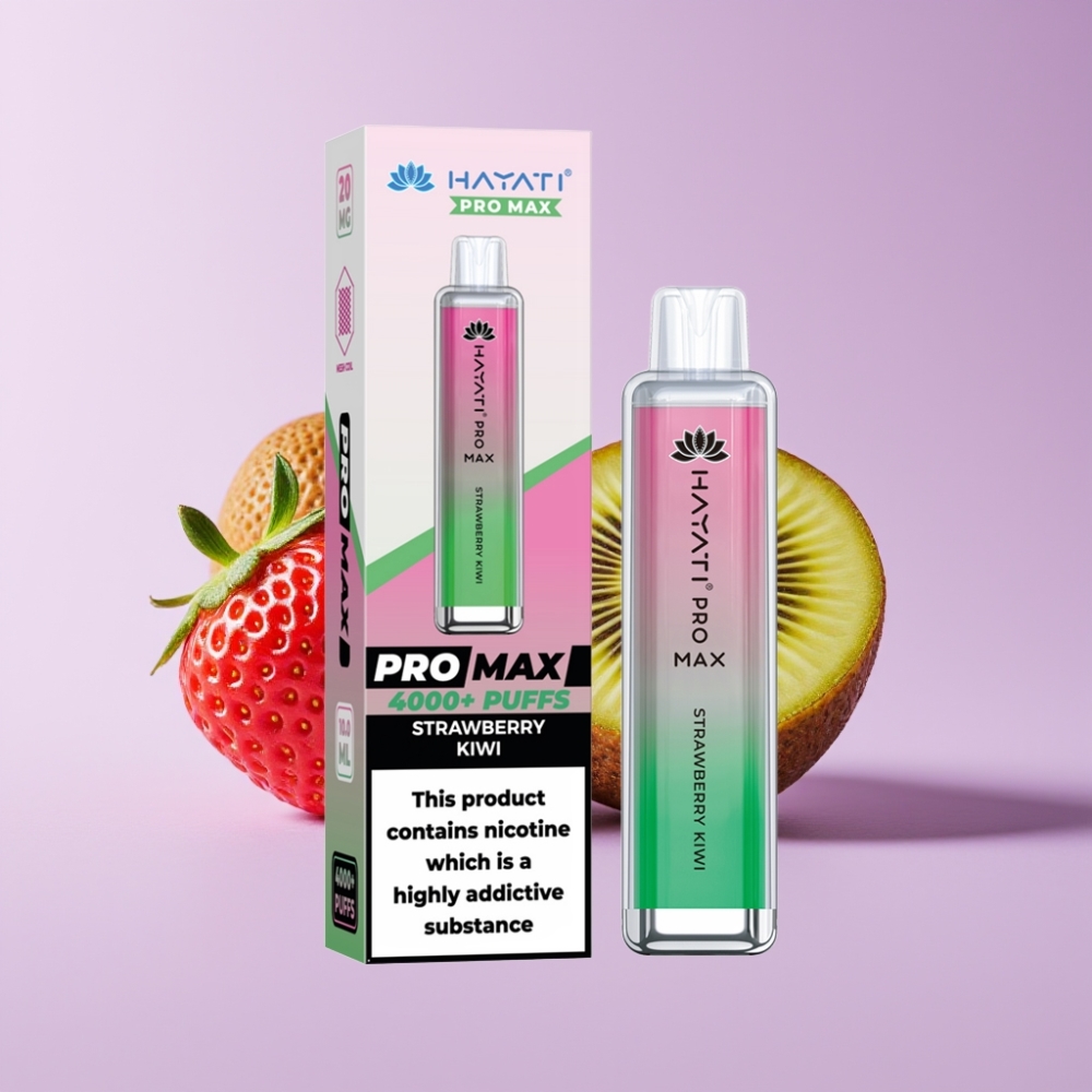 Hayati Pro Max 4000 Puffs Disposable Vape Jahodové Kiwi s 1400mAh baterií