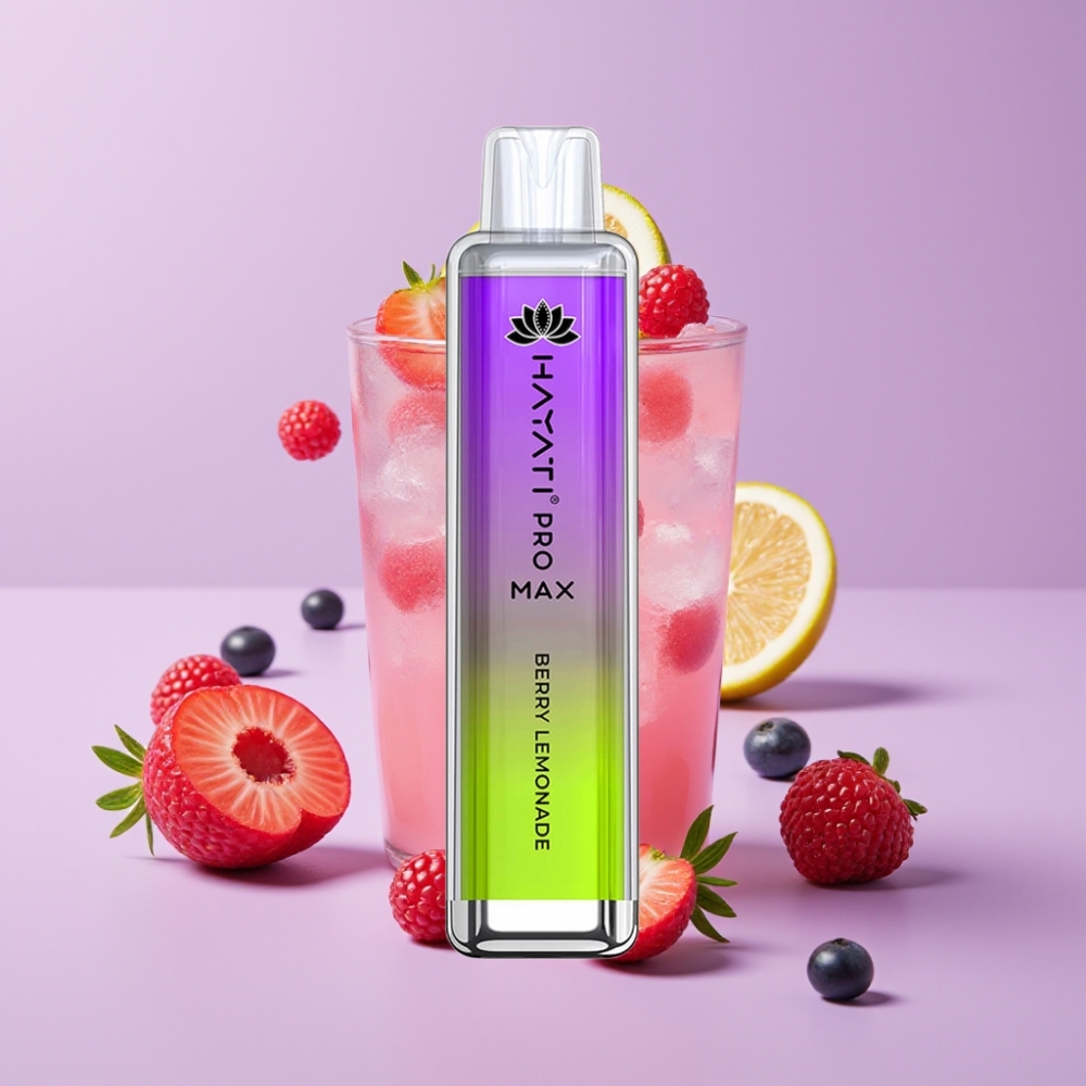 Hayati Pro Max 4000 Puffs Disposable Vape Jahodová Limonáda s LED světlem
