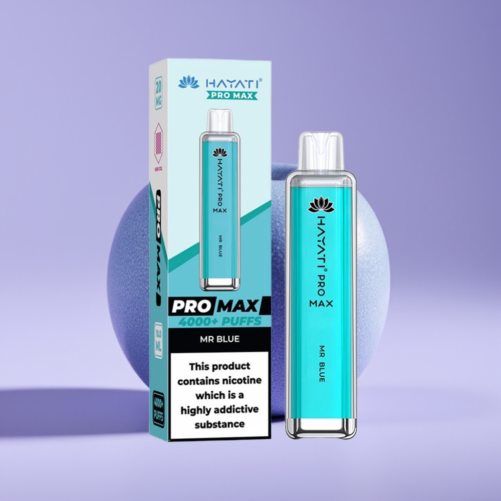 Hayati Pro Max 4000 Puffs Disposable Vape Pan Modrý s výdrží až 4000 potahů a výkonnou 1400mAh baterií