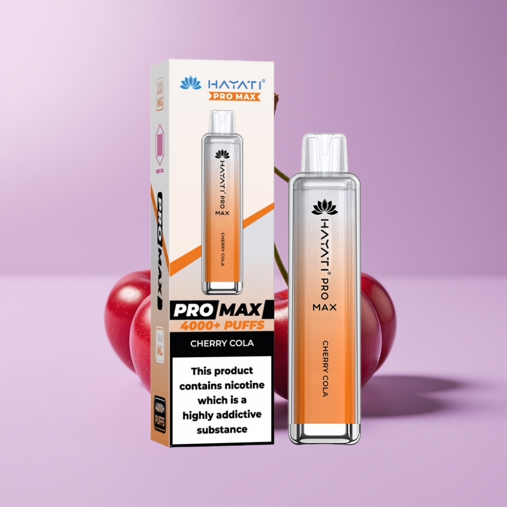 Hayati Pro Max 4000 Puffs Disposable Vape Třešňová Kola s 1400mAh baterií