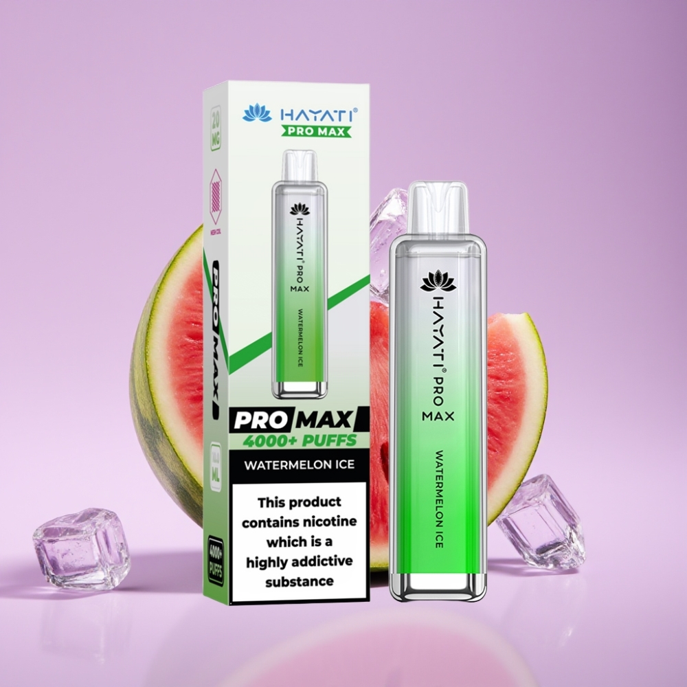 Hayati Pro Max 4000 Puffs Disposable Vape Vodní melounový led a 1400mAh baterie