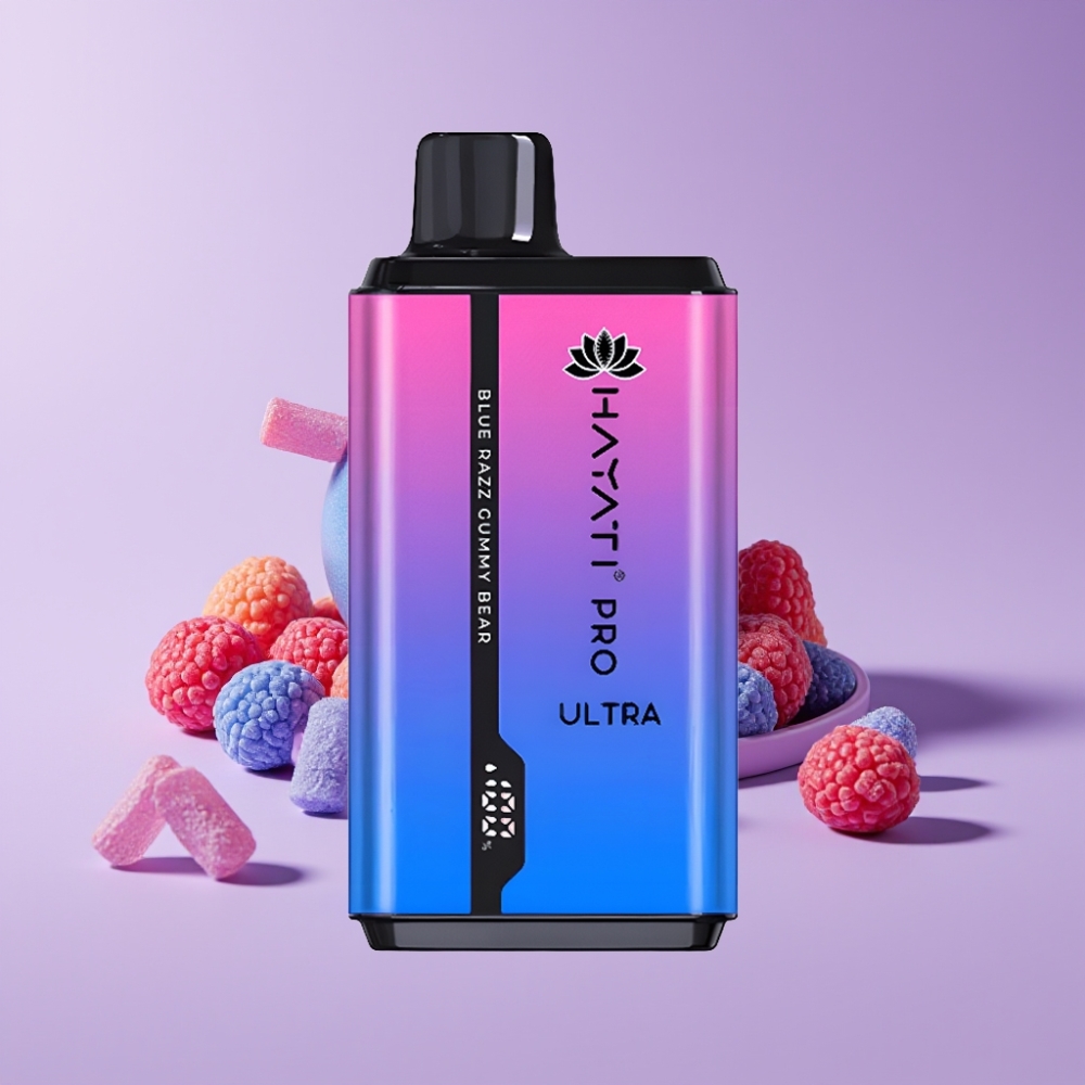 Hayati Pro Ultra 15000 Puffs Disposable Vape Borůvkový Gumový Medvídek s 850mAh baterií