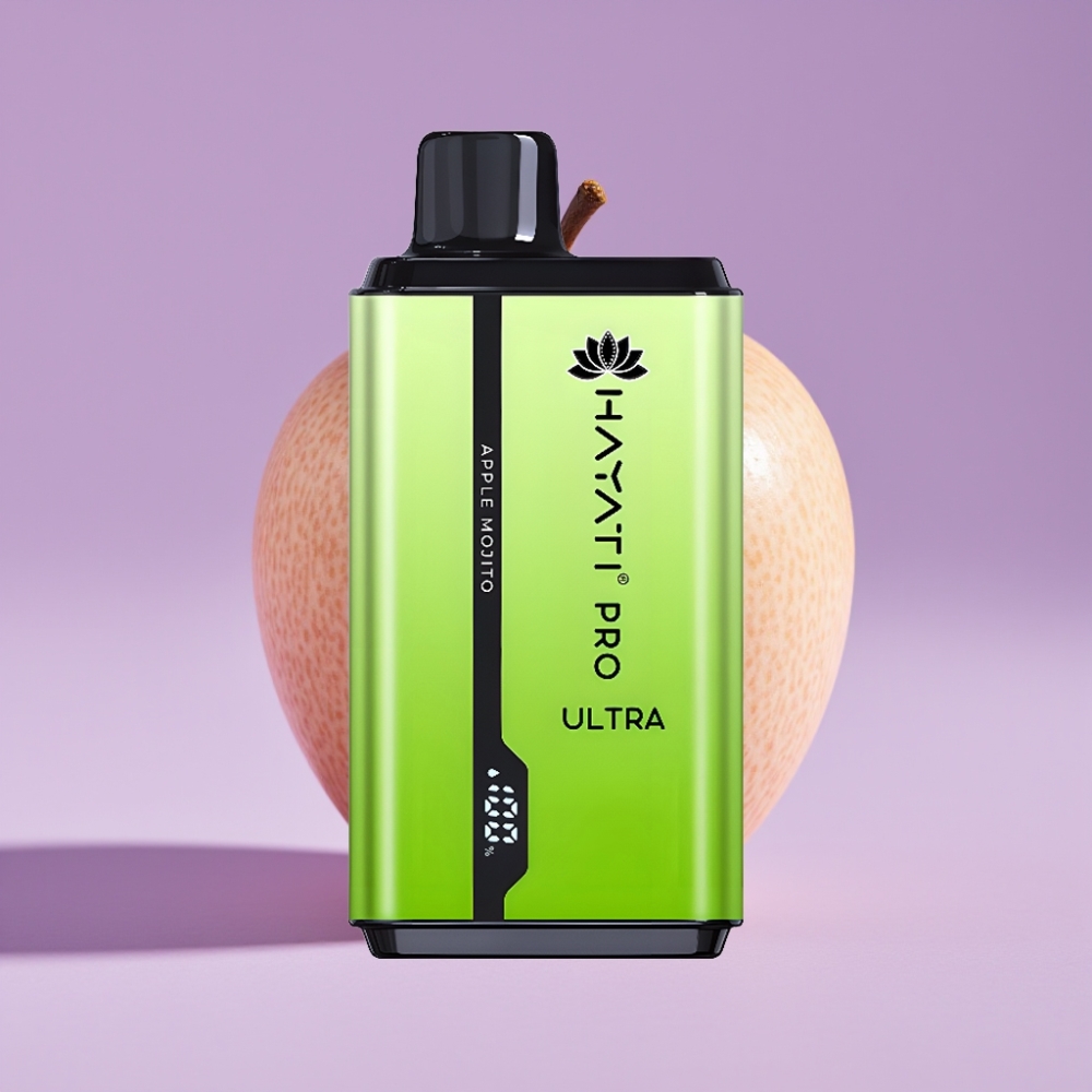 Hayati Pro Ultra 15000 Puffs Disposable Vape Jablečný Mojito a 850mAh baterie