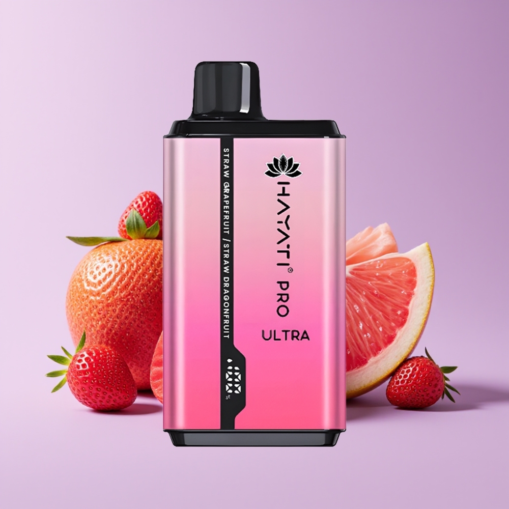 Hayati Pro Ultra 15000 Puffs Disposable Vape Jahodový Grep Jahodový Pitahaya 2×12ml