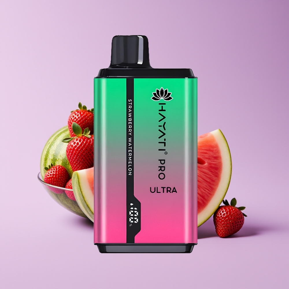 Hayati Pro Ultra 15000 Puffs Disposable Vape Jahodový Meloun a 49 Příchutí