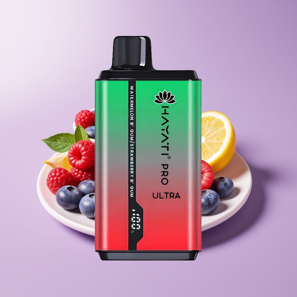 Hayati Pro Ultra 15000 Puffs Jednorázová E-Cigareta Borůvka Malina Třešeň Citron & Borůvka
