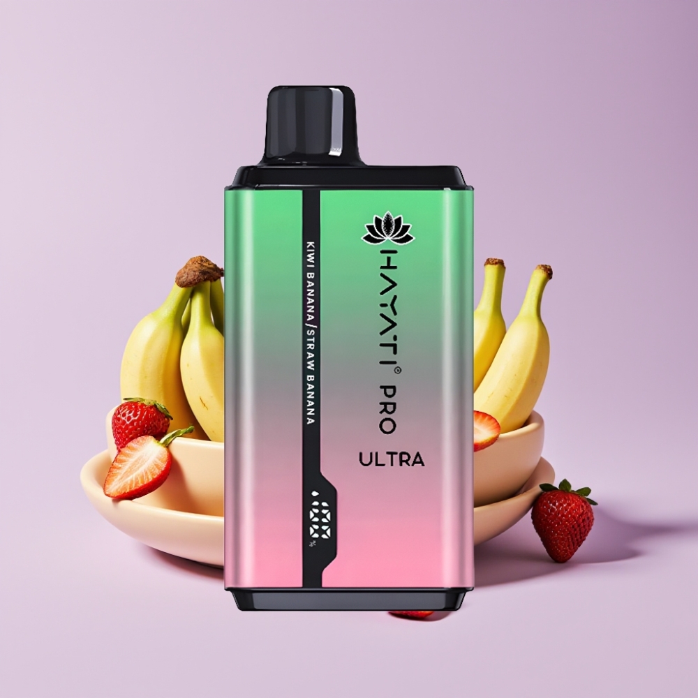 Hayati Pro Ultra 15000 Puffs Jednorázová E-Cigareta Kiwi Banán Jahoda Banán 24ml