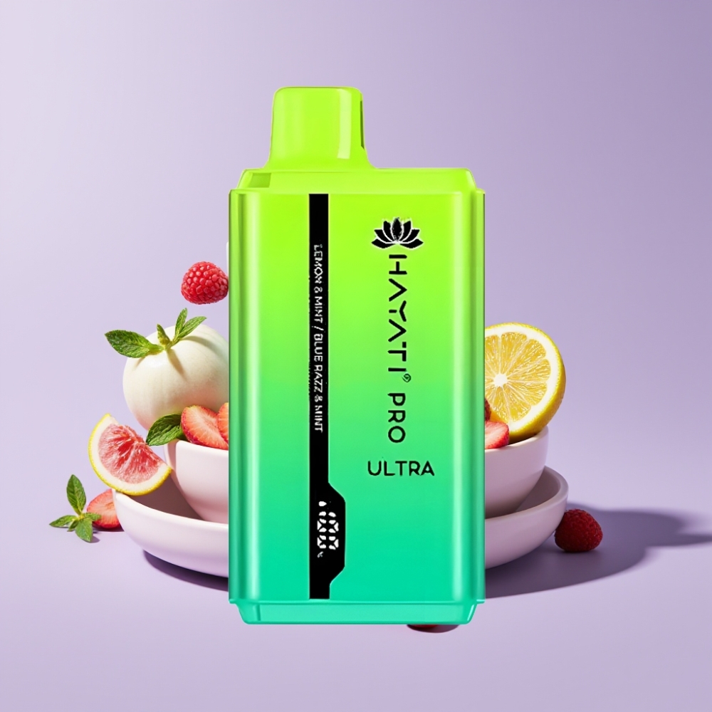 Hayati Pro Ultra 15000 Puffs Jednorázová Vape Citrón & Máta Blue Malina & Máta