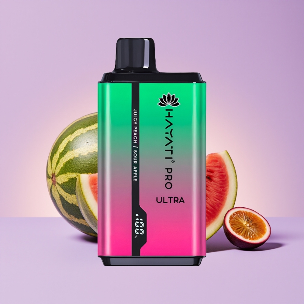 Hayati Pro Ultra 15000 Puffs Jednorázová Vape Meloun Kiwi Mučenka 2×12ml 2%