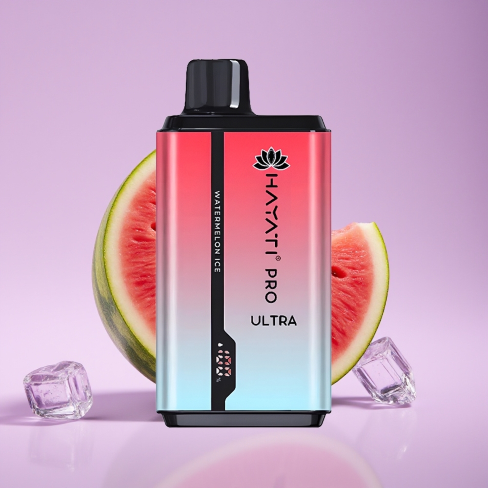 Hayati Pro Ultra 15000 Puffs Jednorázová Vape Melounový Led s 850mAh baterií