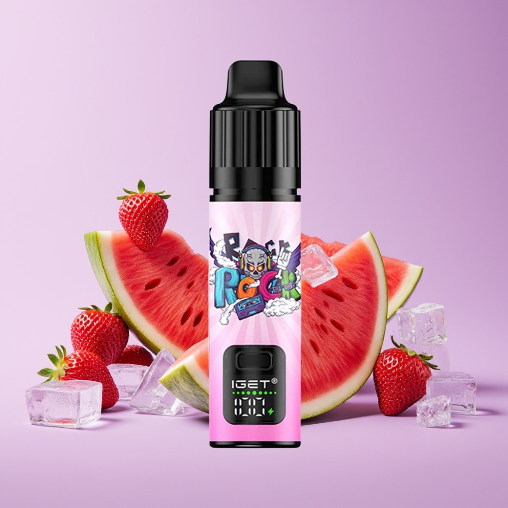 IGET BAR PLUS S3 POD 10000 Puffs Disposable Vape Jahodový Melounový Led s 18 ml náplní