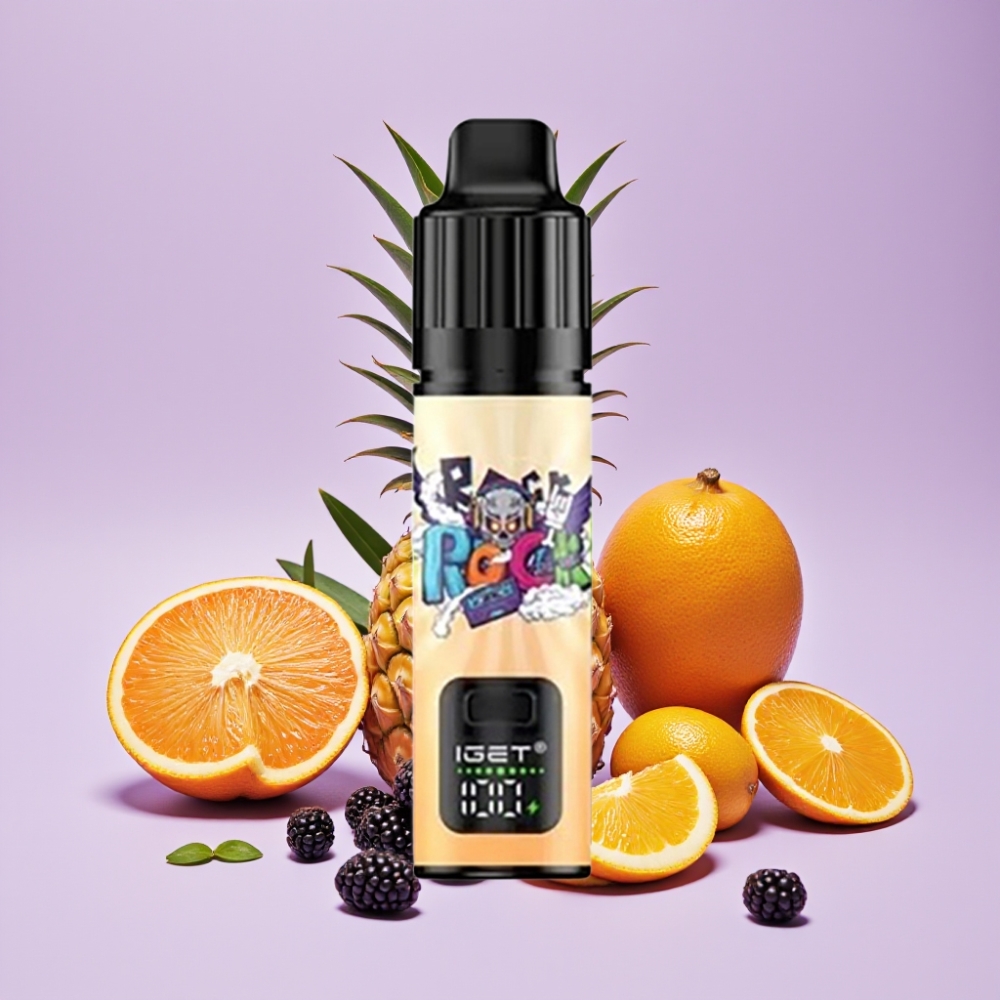 IGET BAR PLUS S3 POD 10000 Puffs Disposable Vape Ostružina Ananas Pomeranč 18 ml