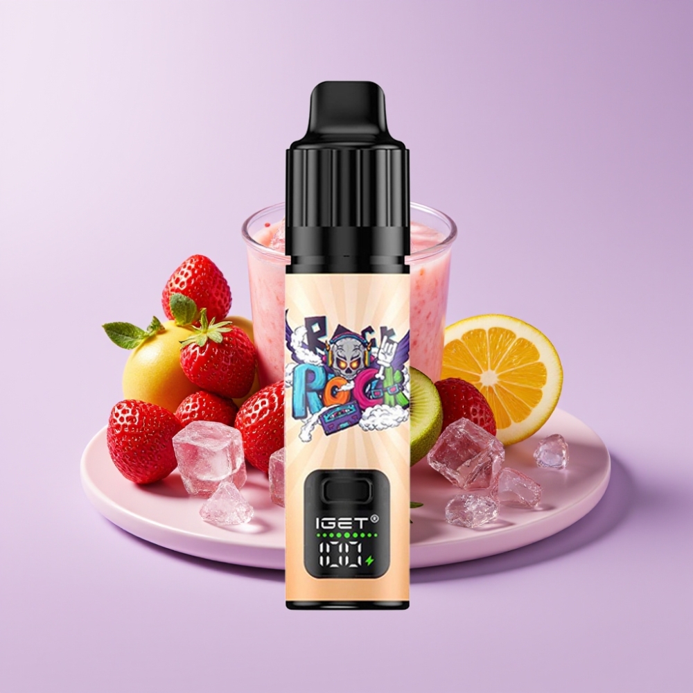 IGET BAR PLUS S3 POD 10000 Puffs Jednorázová Vape Jahoda Kiwi Led 18 ml 5% nikotinu