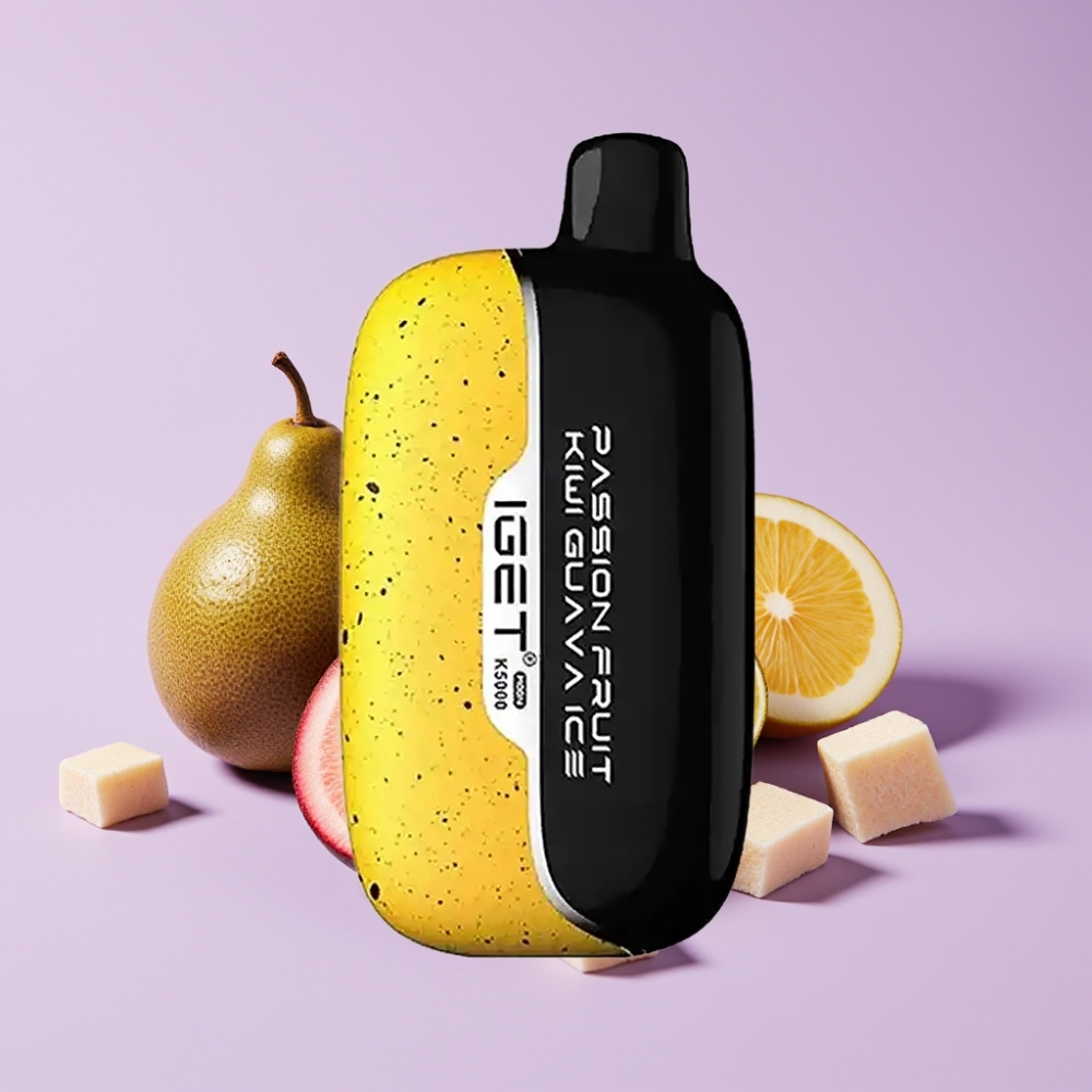 IGET Moon K5000 Puffs Disposable Vape Ledová Směs Maracuja Kiwi Guava a 5000 šluků