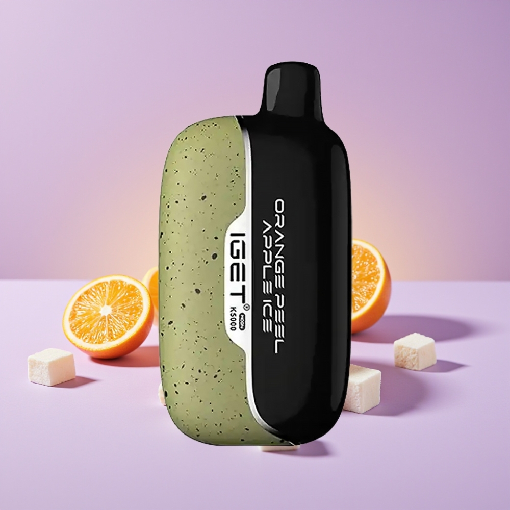 IGET Moon K5000 Puffs Disposable Vape Pomerančová Kůra Jablko Led s Mesh Coil 1.35 Ohm