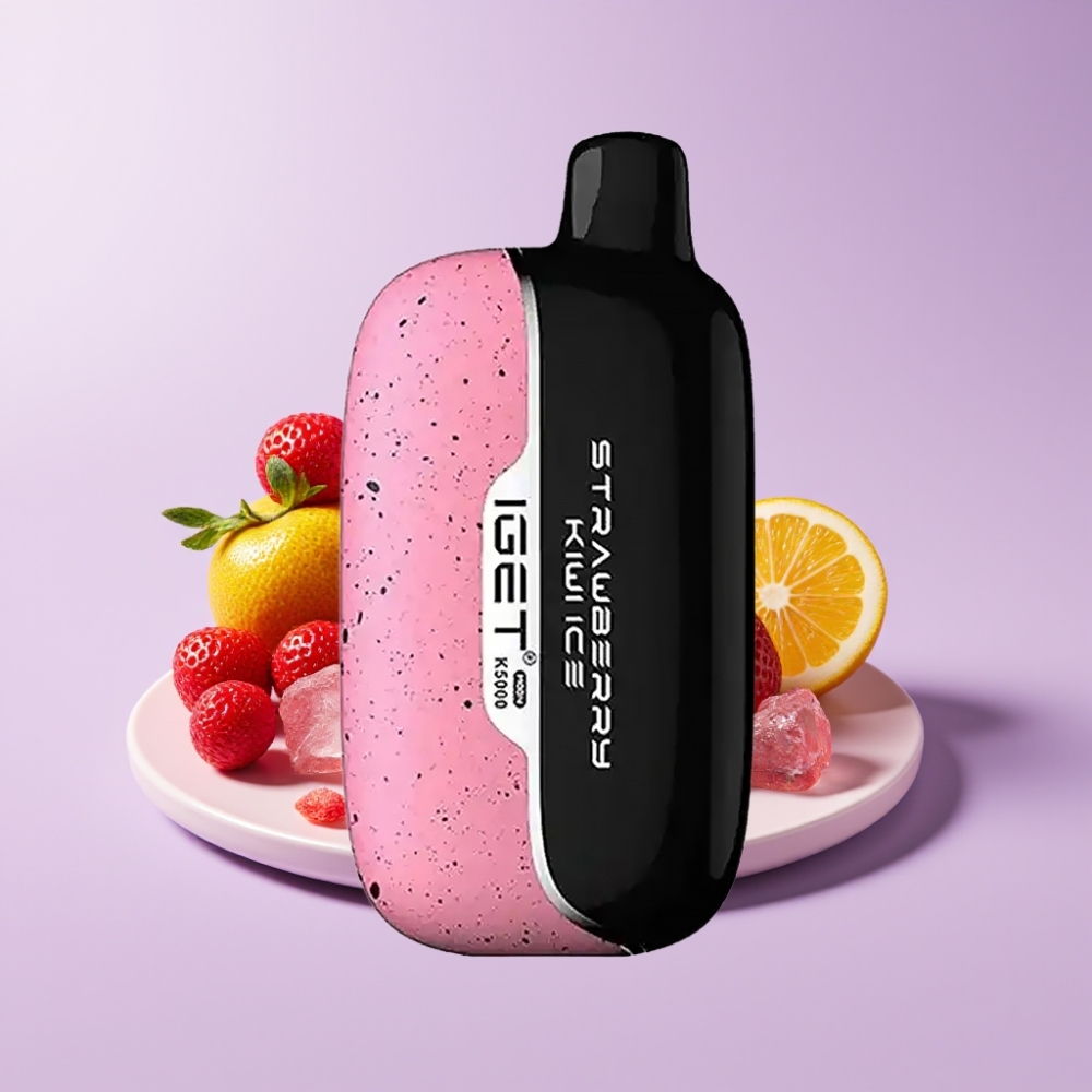 IGET Moon K5000 Puffs Jednorázová E-cigareta Jahoda Kiwi Led
