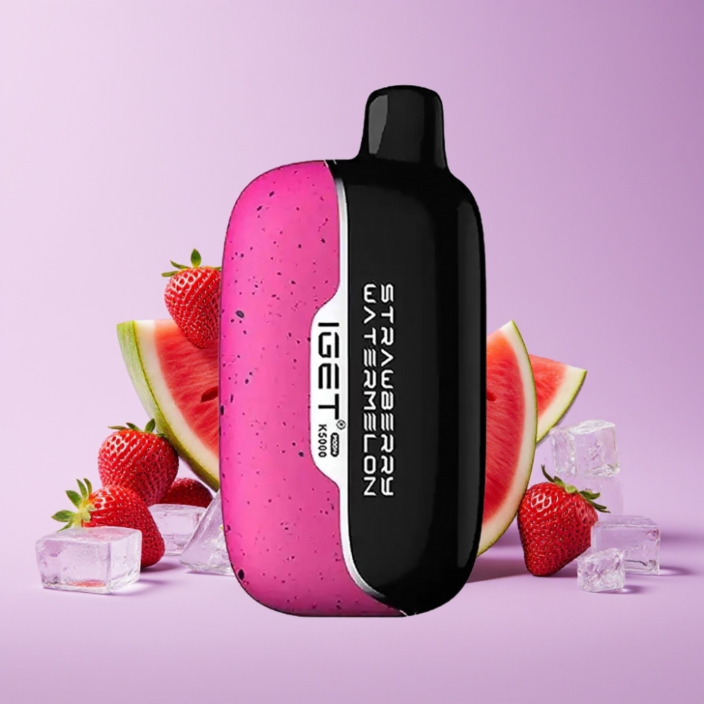 IGET Moon K5000 Puffs Jednorázová Vape Jahodový Melounový Led s Mesh Coil 1,35 Ohm