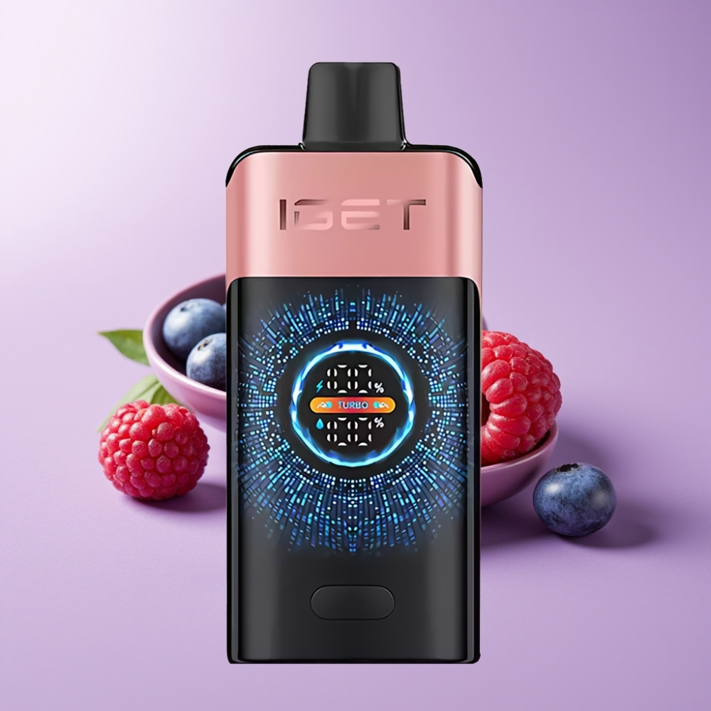 IGET ONE 12000 Puffs Disposable Vape Borůvka Malina s 2700 mAh baterií
