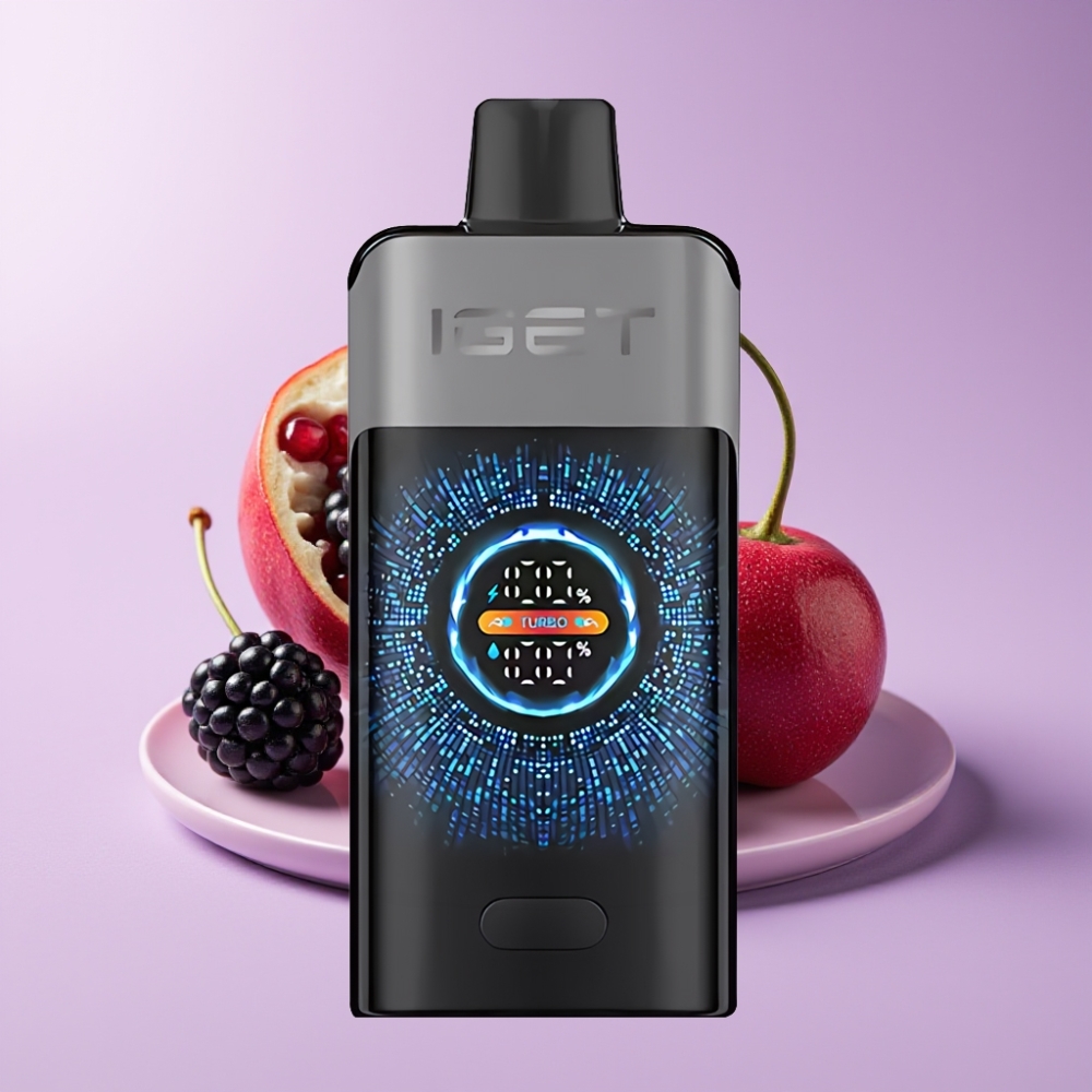 IGET ONE 12000 Puffs Disposable Vape Ostružina Třešeň Granátové Jablko s 2700 mAh baterií